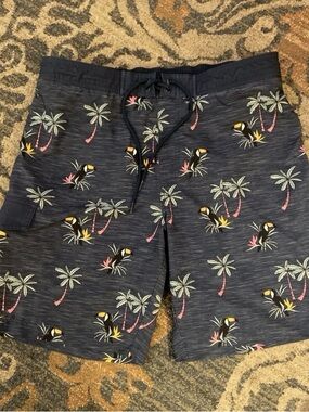 Sonoma Navy Tropical Toucan Swim Trunks